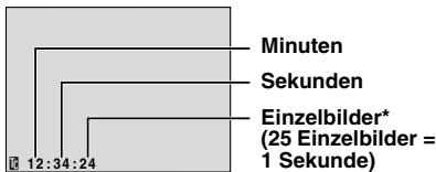 Minuten Sekunden Einzelbilder* (25 Einzelbilder = 1 Sekunde) 12:34:24