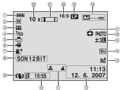 JVC GR-D720E - Pendant l'enregistrement vidéo - 1