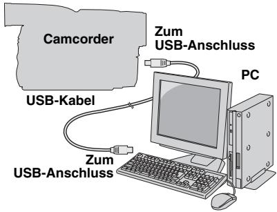 JVC GR-D770 - USB-Kabel anschließen - 1