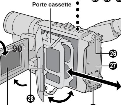 JVC GR-SXM48 - Mise en place et retrait d'une cassette - 6