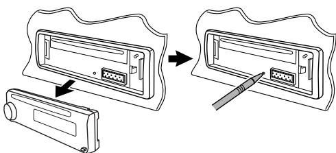 Diagram showing device port connection before and after assembly, with labeled ports and a pencil pointing to the component.