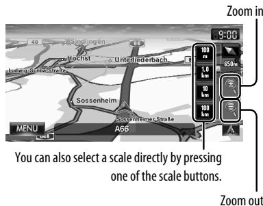 JVC KW-NT3E - To change the map scale - 2