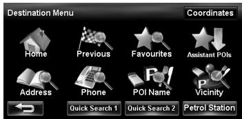 JVC KW-NT3E - Select a method to search for a destination. - 1