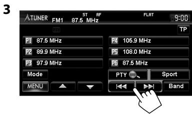 JVC KW-NT3E - Select a PTY code - 2