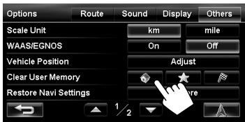 JVC KW-NT3E - Memories of home, favourite points or previous destination/via points - 1