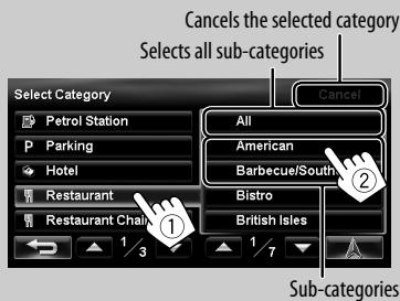 JVC KW-NT3E - A To specify the category and sub-category - 1