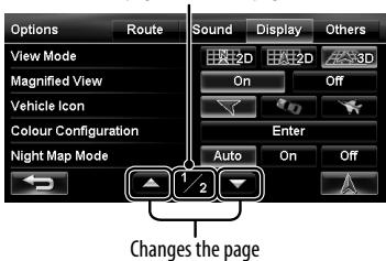 JVC KW-NT3E - To change the page of menu/list Menu - 1
