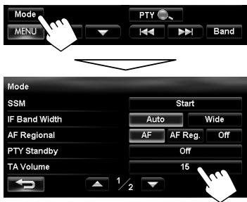JVC KW-NT3E - To adjust the TA volume - 1