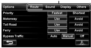 JVC KW-NT3E - Navigation menu items - 2