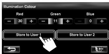 JVC KW-NT3E - Store the adjustment into <User1> or <User2> . - 1