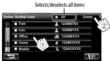 JVC KW-NT3E - Deleting the phone number memory in the unit - 2