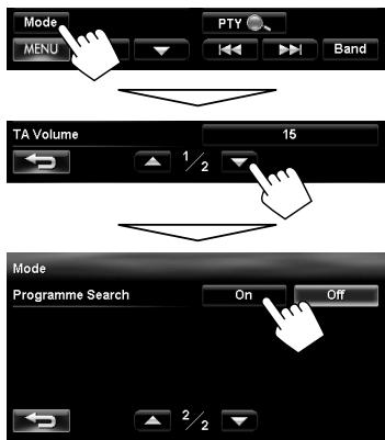 JVC KW-NT3E - To activate Programme Search - 1