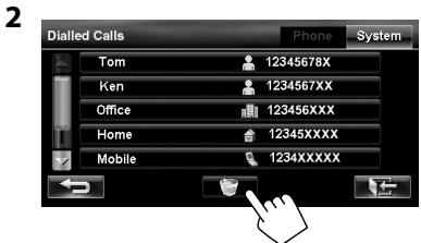 JVC KW-NT3E - Deleting the phone number memory in the unit - 1