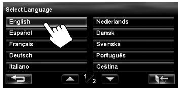 JVC KW-NT3E - Select the language you want for the display and the voice guidance. - 1
