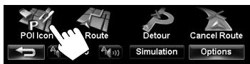 JVC KW-NT3E - To display/hide POI icons on the map - 1