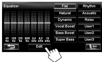 JVC KW-NT3E - Storing your own adjustments - 1