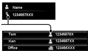 JVC KW-NT3E - About icons for category of the phone number - 1