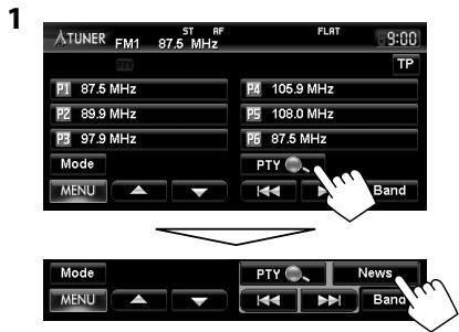 JVC KW-NT3E - Searching for FM Radio Data System programme—PTY Search - 1