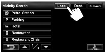 JVC KW-NT3E - Select the area to search. - 1