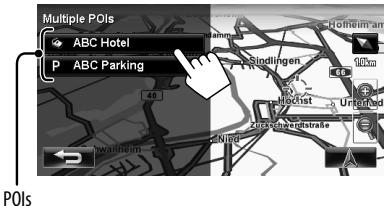 JVC KW-NT3E - Scroll the map to select the position you want to select as a destination. - 2