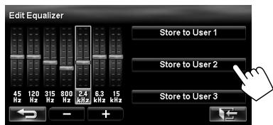 JVC KW-NT3E - Storing your own adjustments - 3