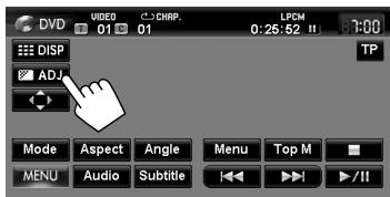 JVC KW-NT3E - Display the adjustment menu. - 1