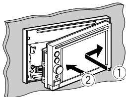 JVC KW-NT3E - Attach the monitor panel. - 1