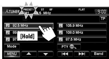 JVC KW-NT3E - Select a preset number. - 1