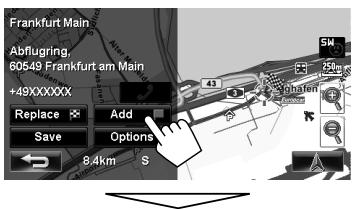 JVC KW-NT3E - To set as via point - 1