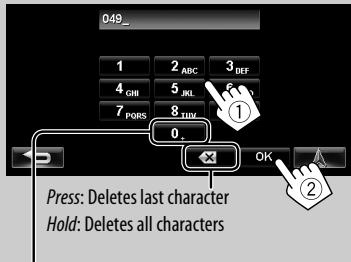 JVC KW-NT3E - To edit the phone number - 1