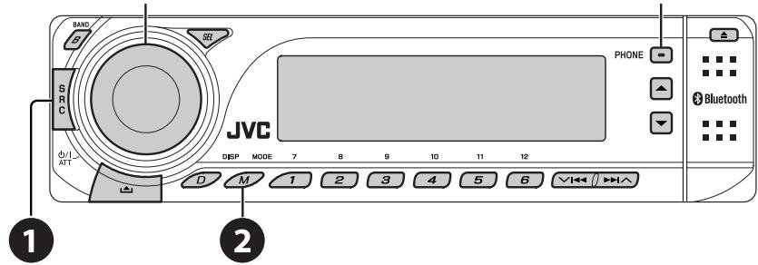 JVC KD-BT1 - Utilisation d'un téléphone portable Bluetooth - 1