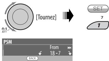 JVC KD-BT1 - Choisissez "Time Set". - 1