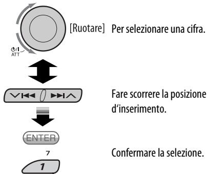 JVC KD-BT1 - Come comporre i numeri telefonici - 1