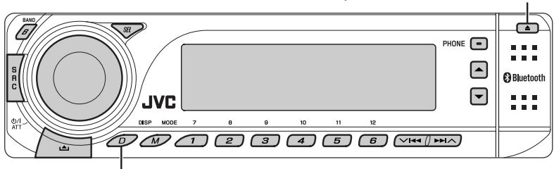 JVC KD-BT1 - Aprire il pannello di comando e inserire il disco. - 1