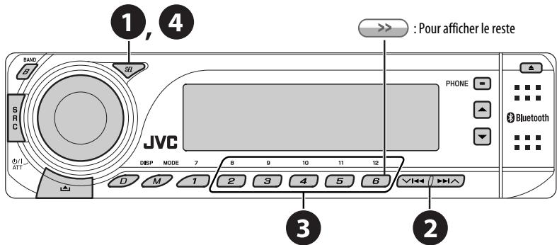 JVC KD-BT1 - Sélection d'un mode sonore préréglé - 1