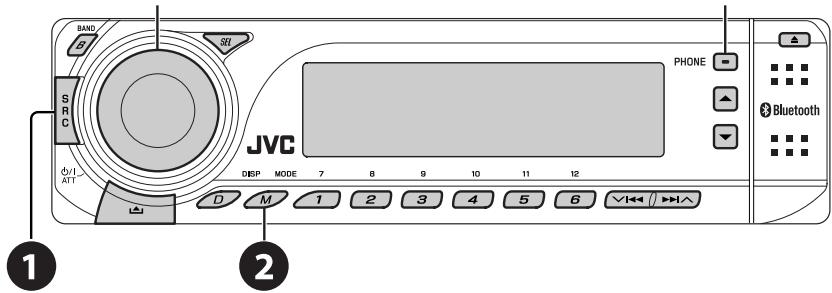 JVC KD-BT1 - Verwendung des Bluetooth-Handys - 1