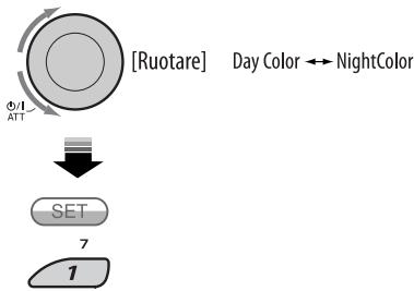 JVC KD-BT1 - Selezionare "Day Color" o "NightColor". - 1