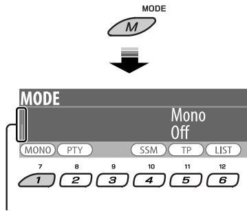 JVC KD-BT1 - Wie Sie die M MODE- und SEL-Tasten verwenden - 1