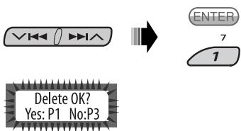 JVC KD-BT1 - Wählen Sie „Delete“. - 1