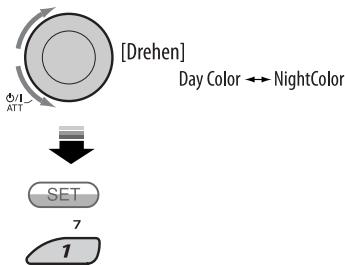 JVC KD-BT1 - Wählen Sie „Day Color“ oder „NightColor“. - 1