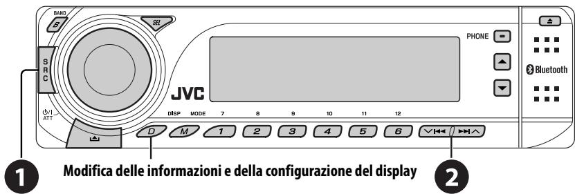 JVC KD-BT1 - Ascolto dell'iPod o del riproduttore D. - 1