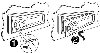 JVC KD-BT1 - Abnehmen des Bedienfelds - 1