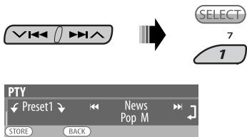 JVC KD-BT1 - Wählen Sie „Memory“. - 1