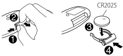 JVC KW-XR610 - Remplacement de la pile-bouton au lithium - 1