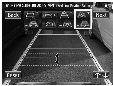 KENWOOD CMOS-210 - Regolazione delle linee guida in visualizzazione grandangolo (impostazione della posizione della linea rossa) - 1
