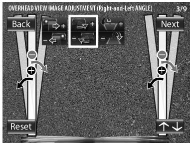 KENWOOD CMOS-210 - Selecteer "OVERHEAD VIEW IMAGE ADJUSTMENT (Right-and-Left ANGLE)". - 1