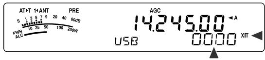 AT+T 1+ANT PRE S 1 3 5 7 9 20 40 60dB PRE PWE 10 25 50 100 200W AUC AGC 14.245.00 ←A USB 0.000 XIT ←