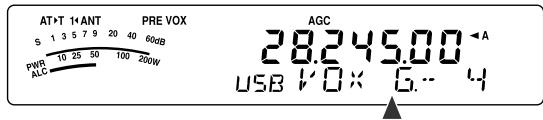 AT+T 1+ANT PRE VOX S 1 3 5 7 9 20 40 60dB PWR 10.25 50 100 200W ALC AGC 28.245.00 -A USB FOX G-4
