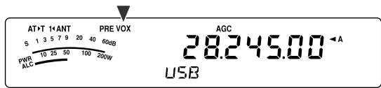 AT+T 1+ANT PRE VOX 5 1 3 5 7 9 20 40 60dB PWB 10 25 50 100 200W ALC AGC 28.245.00 ←A USB