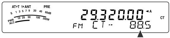 AT×T 1×ANT PRE S 1 3 5 7 9 20 40 60dB PWR 10 25 50 100 200W ALT 29.320.00 ←A FM CT - 8.85 CT